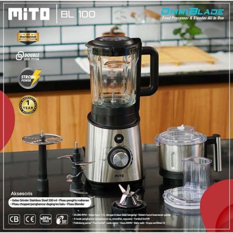 Promo Mito Food Processor Dan Blender Bl 100 / Bl100 Omni Blade Diskon