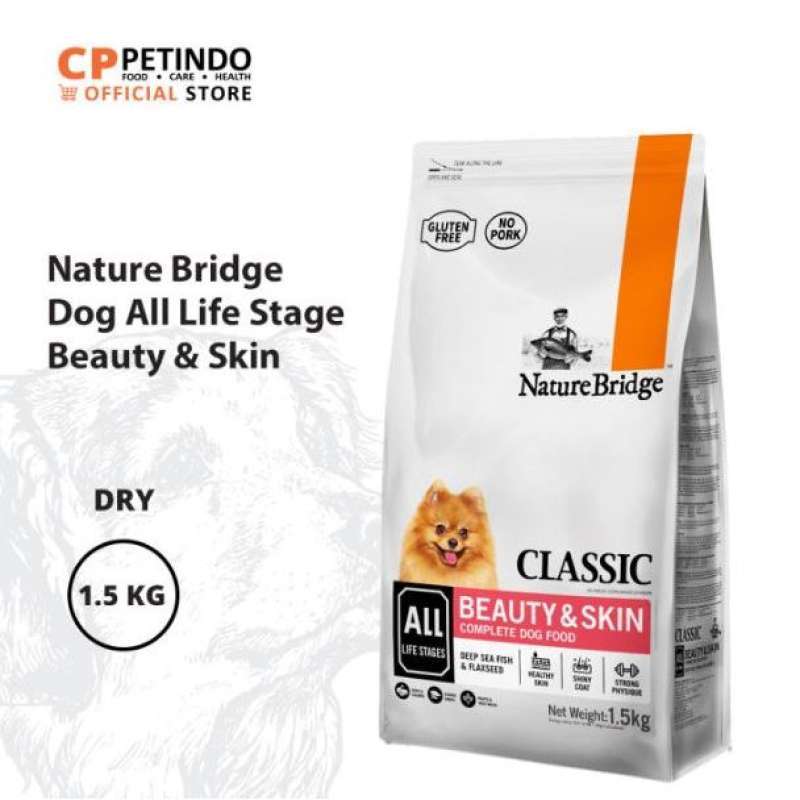 Nature Bridge Beauty Skin Coat Dog Food Salmon All life Stages