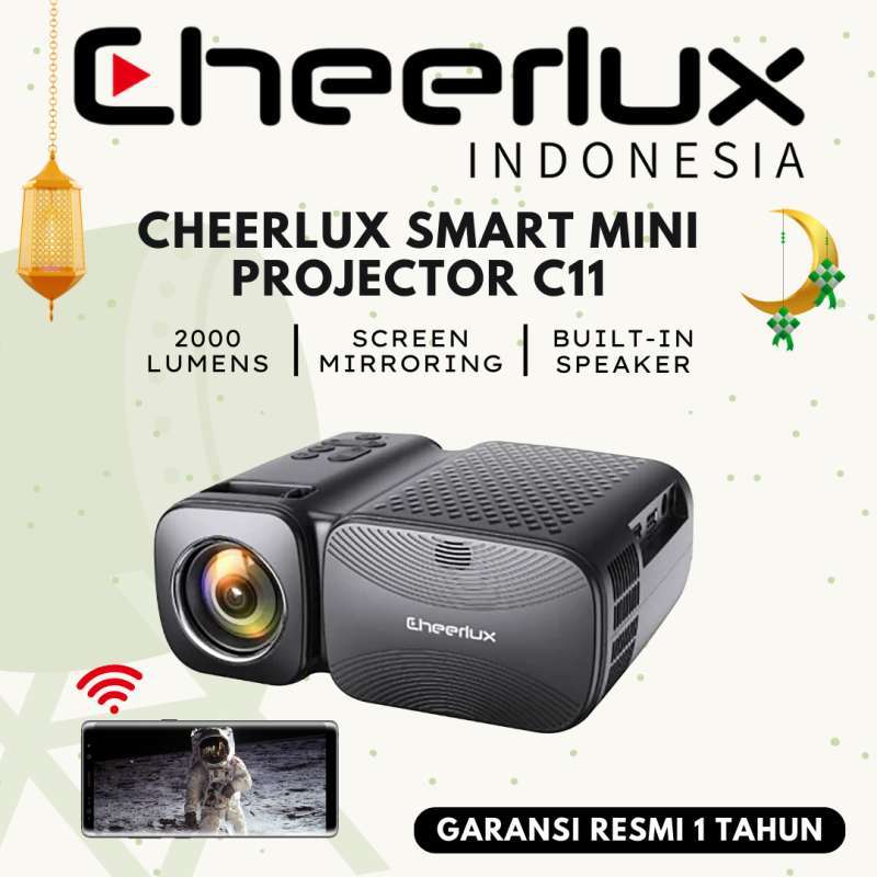 Mini Projector C11 Promo Proyektor Cheerlux C11 Wifi Android 2000 Lumens | Mini Projector ...