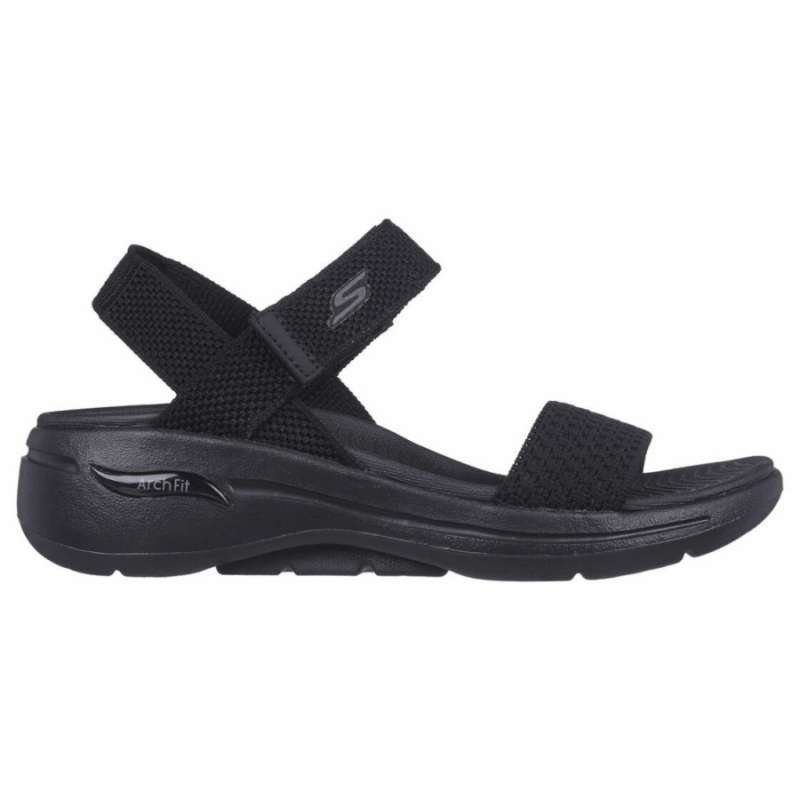 SKECHERS GO WALK ARCH FIT SANDAL WOMEN'S SANDALS BLACK ORIGINAL