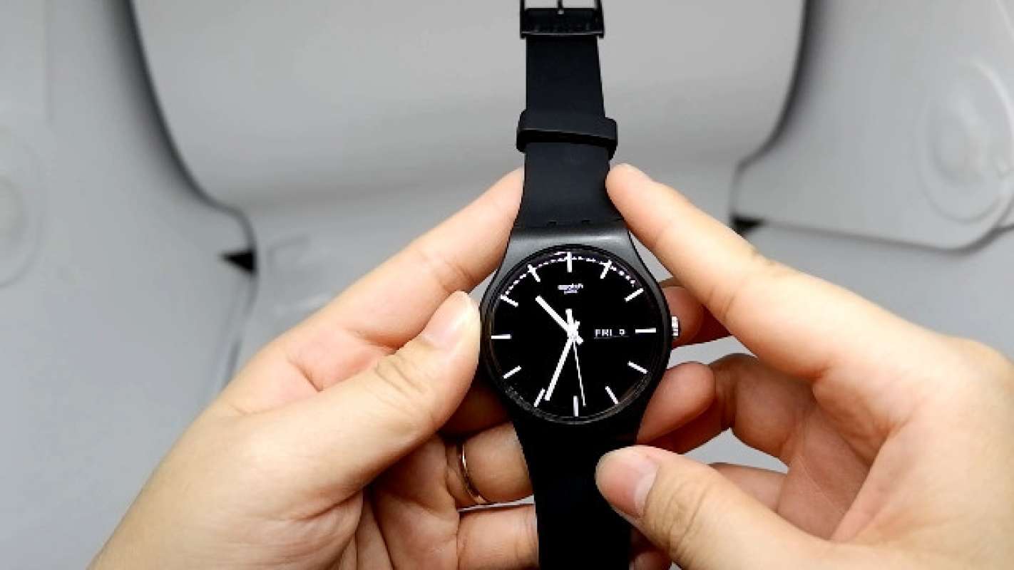 Swatch mono black watch new arrivals