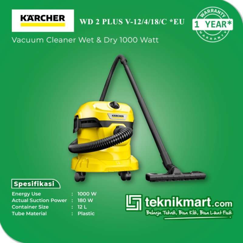 Promo Karcher Wd 2 Plus V-12/4/18/c *eu Vacuum Cleaner Wet & Dry Diskon ...