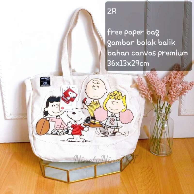 Jual Terlaris Zara Snoopy Peanuts Tote Bag Tas Zara Fh52 Tas Import Di Seller Toko Ada semua Meruya Utara ilir Kota Jakarta Barat Blibli