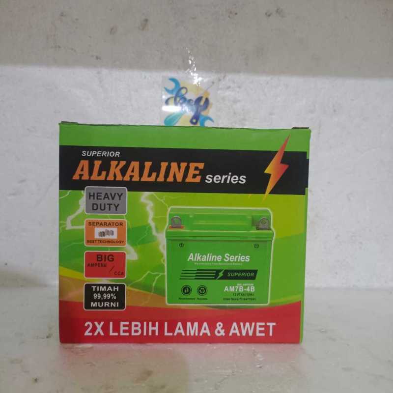 Jual Aki / Accu Kering Motor Alkaline Am7b-4b Untuk Motor Tiger