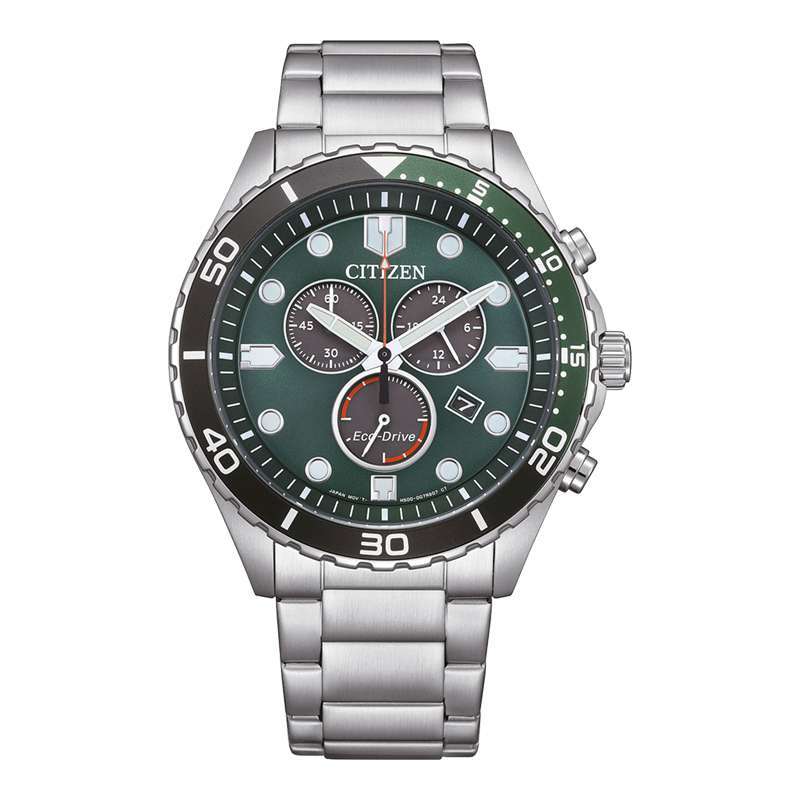 Promo Jam Tangan Pria Citizen Eco Drive At2561 81x Men Chronograph Green Dial Stainless Steel Strap Diskon 40 Di Seller Machtwatch Official Store Kedoya Utara Kota Jakarta Barat Blibli