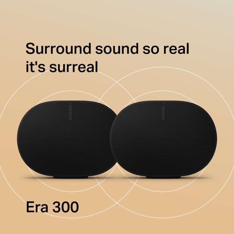 Promo sonos 7 1 4 arc soundbar with era 300 pair and sub black diskon