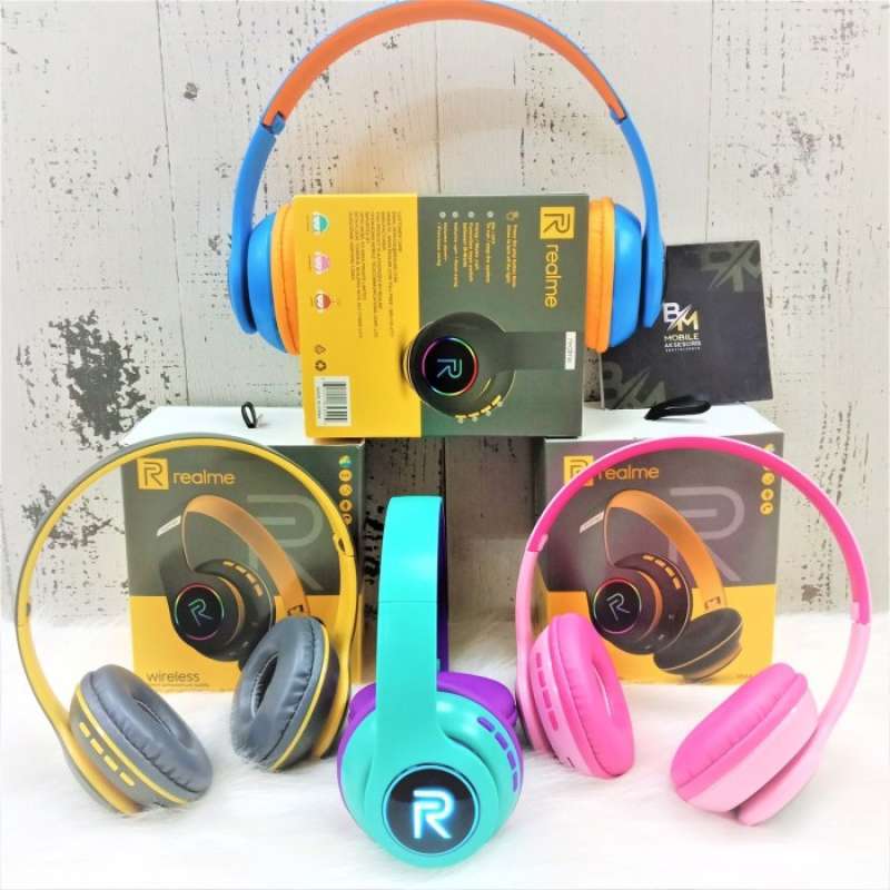 Headphone Realme RMA 66 Wireles Bluetooth With Light Game Gaming