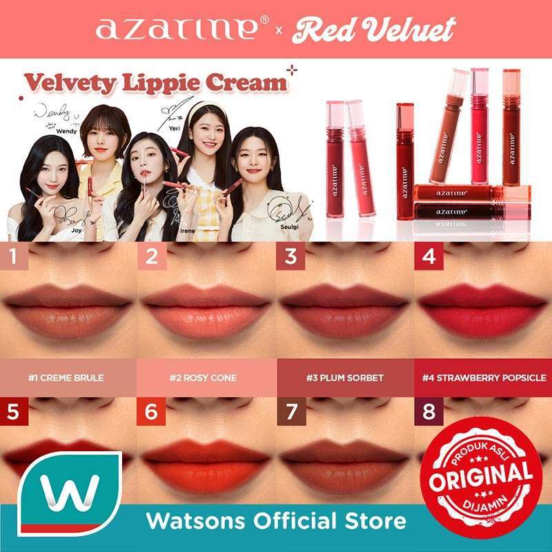 Promo Azarine Velvety Lippie Cream #03 Plum Sorbet Diskon 27% Di Seller ...