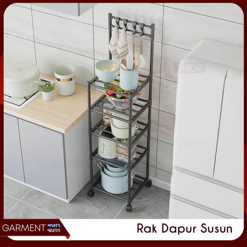 Display Rice Cooker Di Rak Promo Rak Dapur Panci Rice Cooker Microwave 4 5 Susun Dengan Roda ...