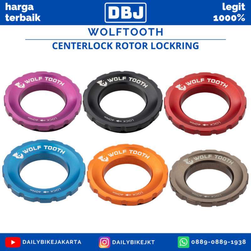 Wolf Tooth Centerlock Rotor Lockring - Purple Aluminum Bike Disc Brake Lock Ring