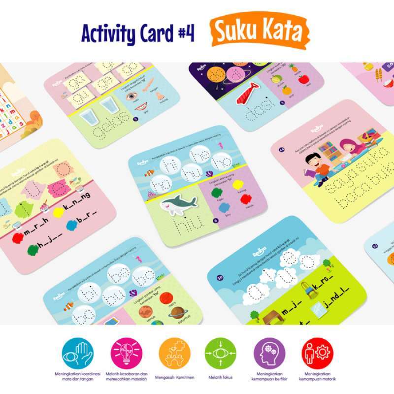 Promo Activity Card 4 Rodiya : Suku Kata / Kartu Bermain Dan Belajar ...