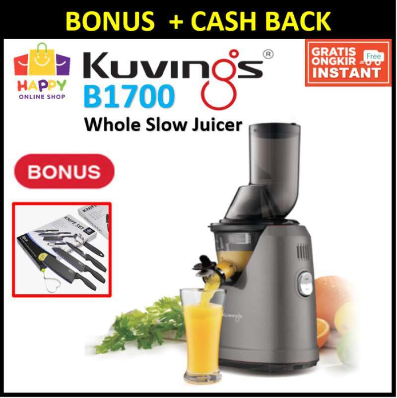 Promo Kuvings B1700 Whole Slow Juicer Kuving B 1700 Dark Silver Diskon