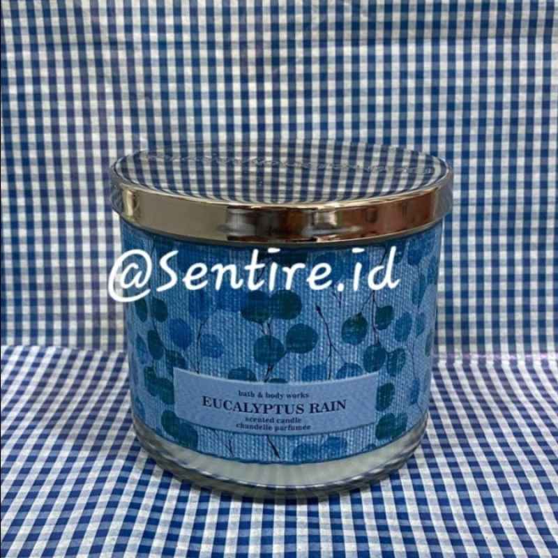 Promo Bbw Three Wicks Candle Eucalyptus Rain Diskon 33 Di Seller