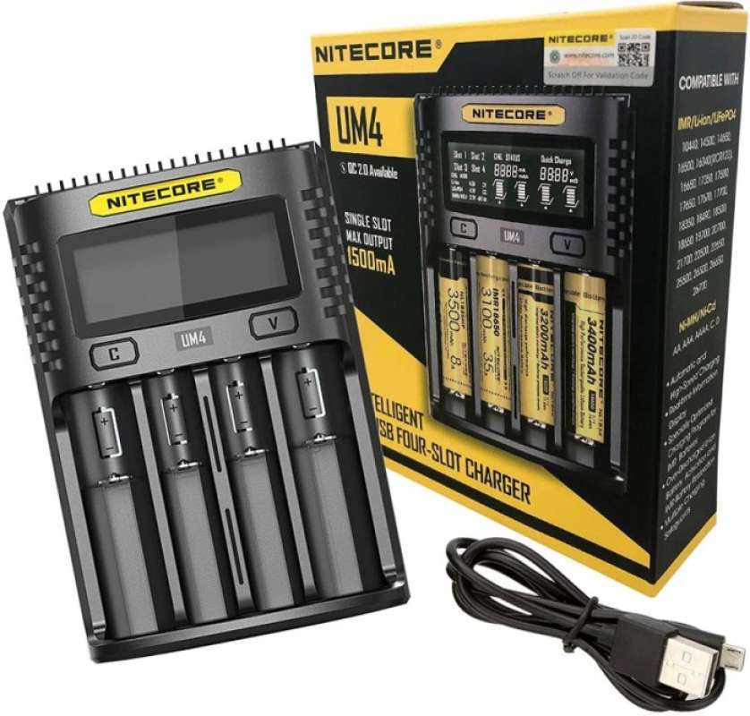 Nitecore UM4 - Inteligentna ładowarka Do Akumulatorów Li-Ion, LiFePo4 - Foto 10