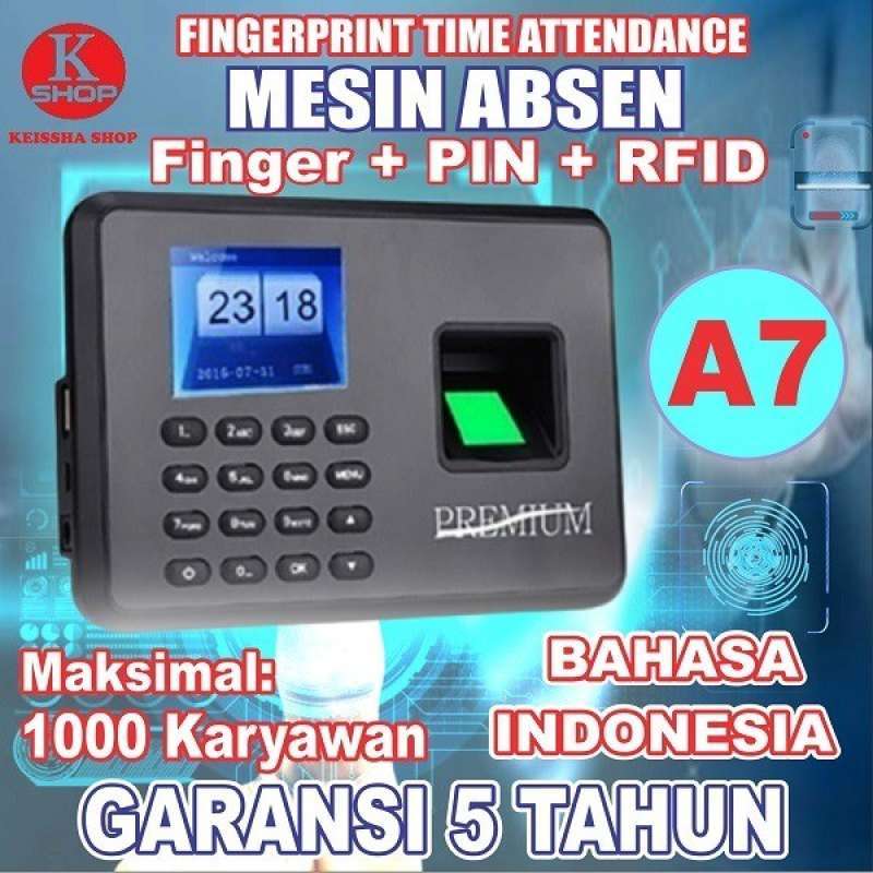 Promo Mesin Absensi / Mesin Absen / Sidik Jari / Finger Print A7 Diskon ...