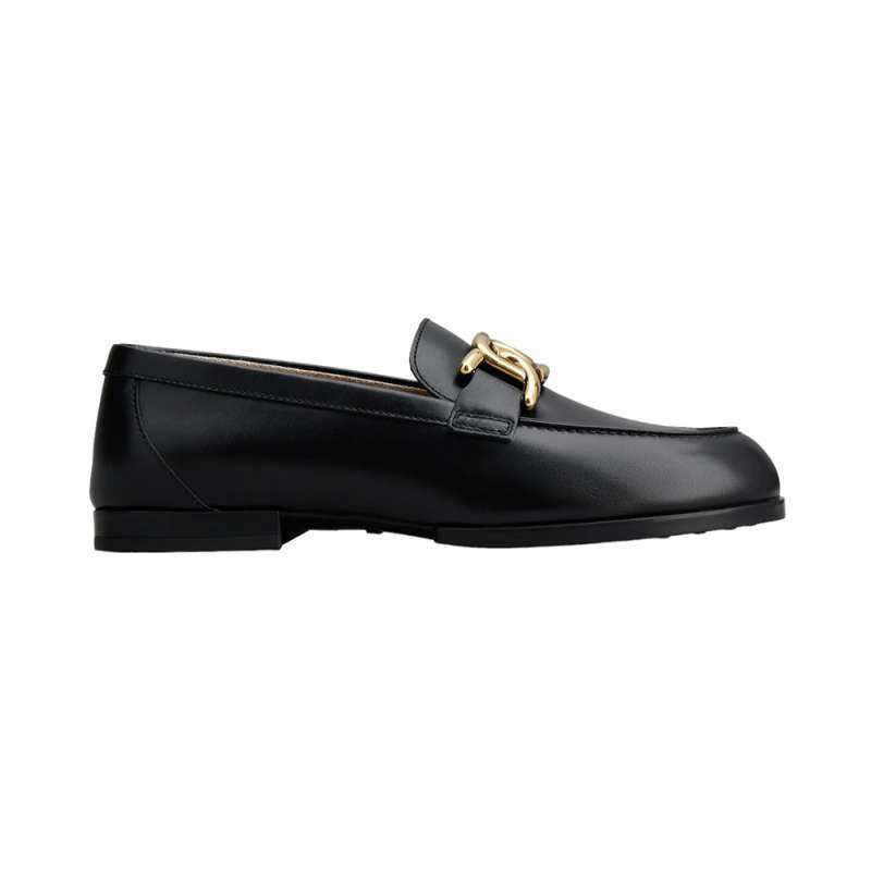 Promo Tod's Chain Accessory Leather Kate Loafers Black With