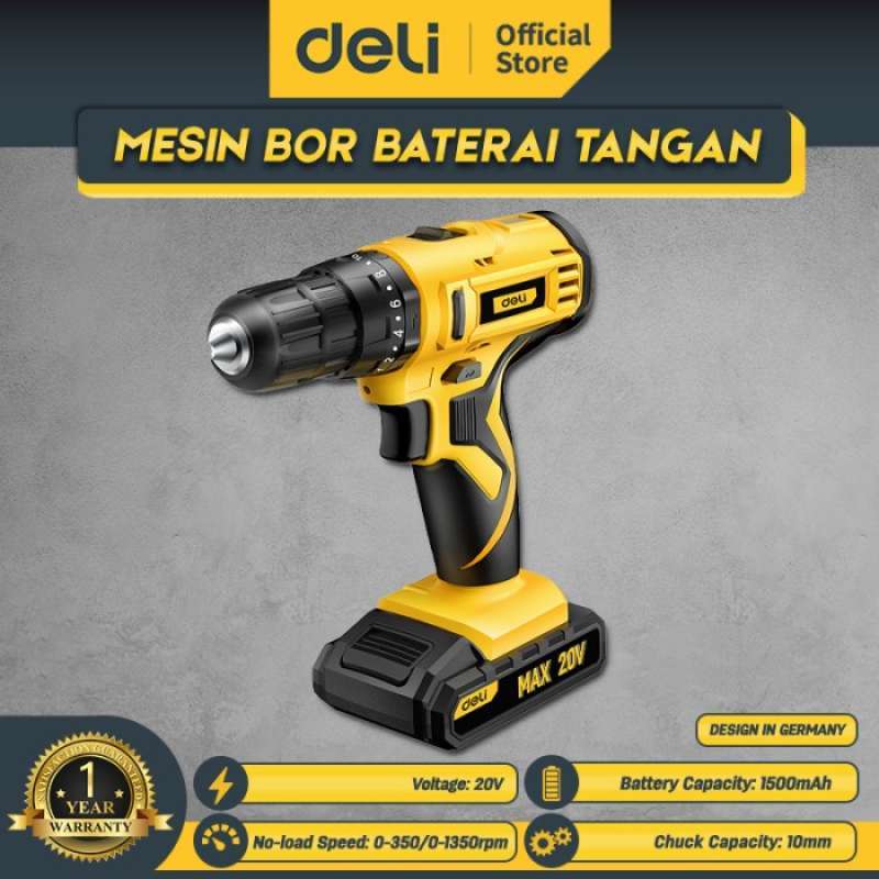 Jual Deli Mesin Bor Baterai Tangan 20v Cordless Drill Battery Edl cz20 e1d2 Di Seller Alfira Shop Tugu Selatan Kota Jakarta Utara Blibli