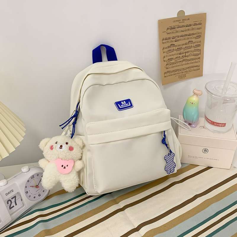 Jual Mismi Yoshi Bag Tas Ransel Wanita Korean School College Backpack Sekolah Perempuan Trendy 31y Putih biru Di Seller Crewger Id Pademangan Timur Kota Jakarta Utara Blibli