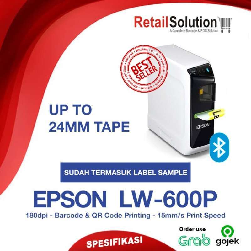 Promo Epson Labelworks Lw600p Bluetooth Pcconnectable Label Printer
