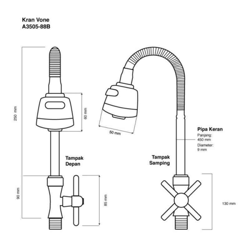 Promo Vone V5040 Bak Cuci Piring Wastafel Dapur 1 Lubang Kitchen Sink ...