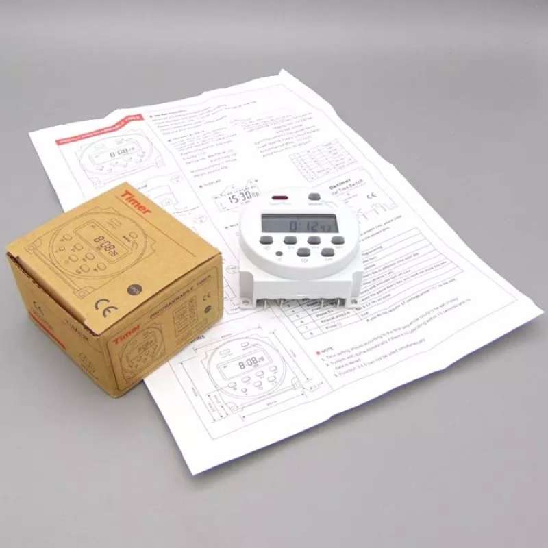 Jual Timer Cn101a 12v 220v Weekly Programmable Timer Switch Digital Di ...