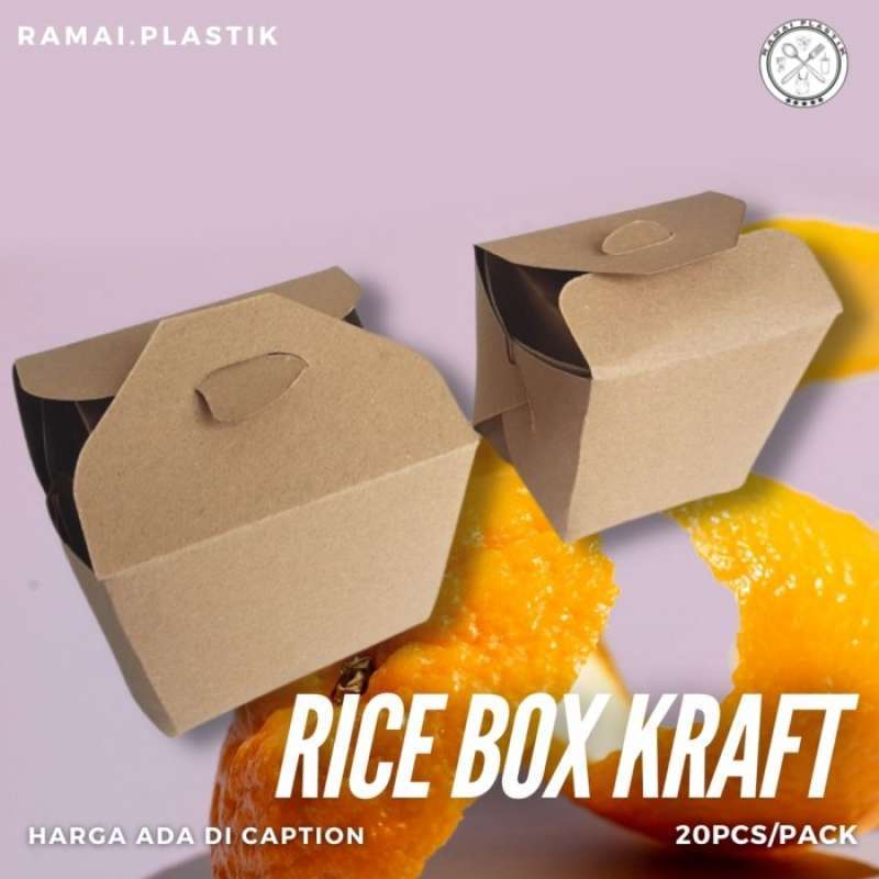 Kraft Box Rice Jual Rice Box Kraft / Foodpail Isi 20 Lembar/ Food Pail Box / Kemasan ...