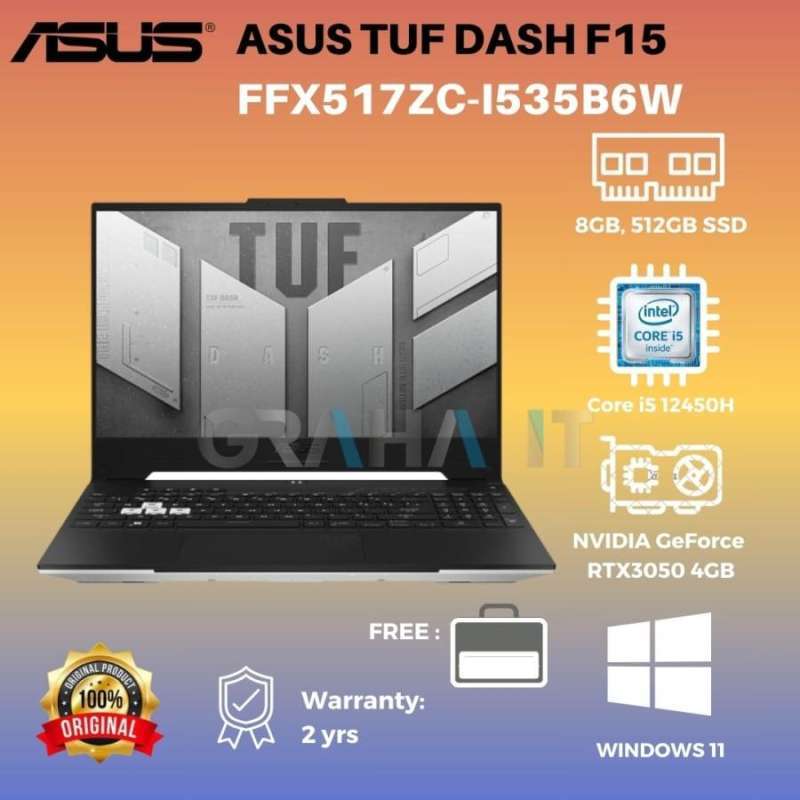 Laptop Gaming Asus Tuf Dash F15 Harga ASUS TUF Dash F15 FX517ZE