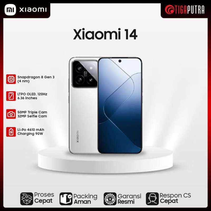 Xiaomi 14 (RAM 12GB, ROM 256GB, Kamera LEICA, LTPO OLED 120Hz)