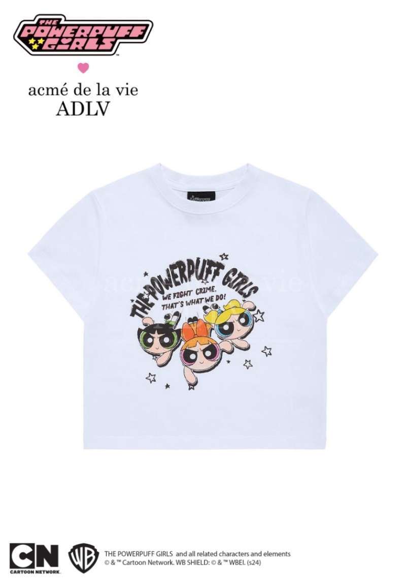 Tシャツ・カットソー ACME DE LA VIE xThe Powerpuff crayon artwork crop t- 4BUK068 acme de la vie