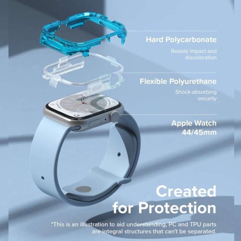 Case Apple Watch Series 9/8/7/SE 45/44mm Ringke Fusion Bumper Casing