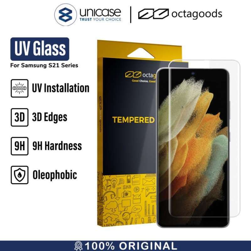 Tempered Glass Samsung Galaxy S21 Ultra Plus OctaGoods UV Full Cover