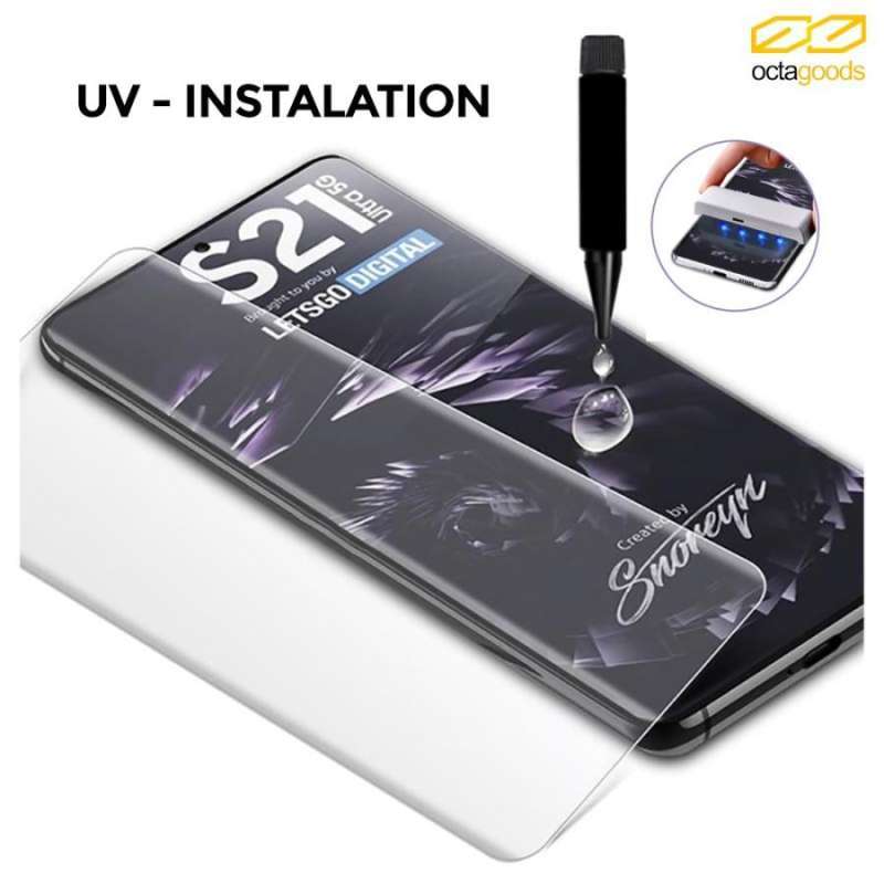 Tempered Glass Samsung Galaxy S21 Ultra Plus OctaGoods UV Full Cover