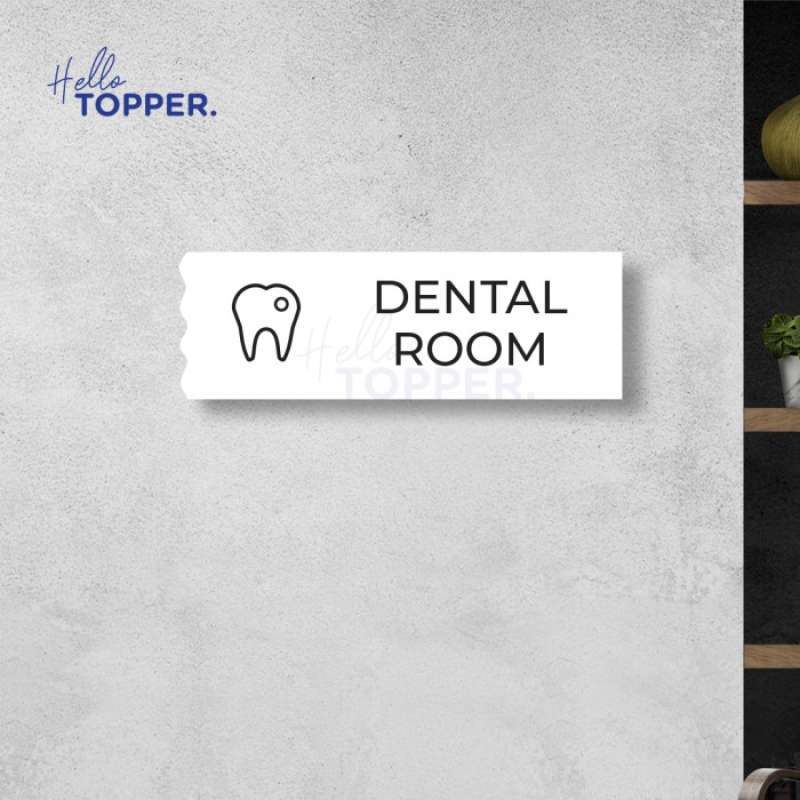 Jual Sign Akrilik Signage Tulisan Acrylic Papan Curly Style - Dental