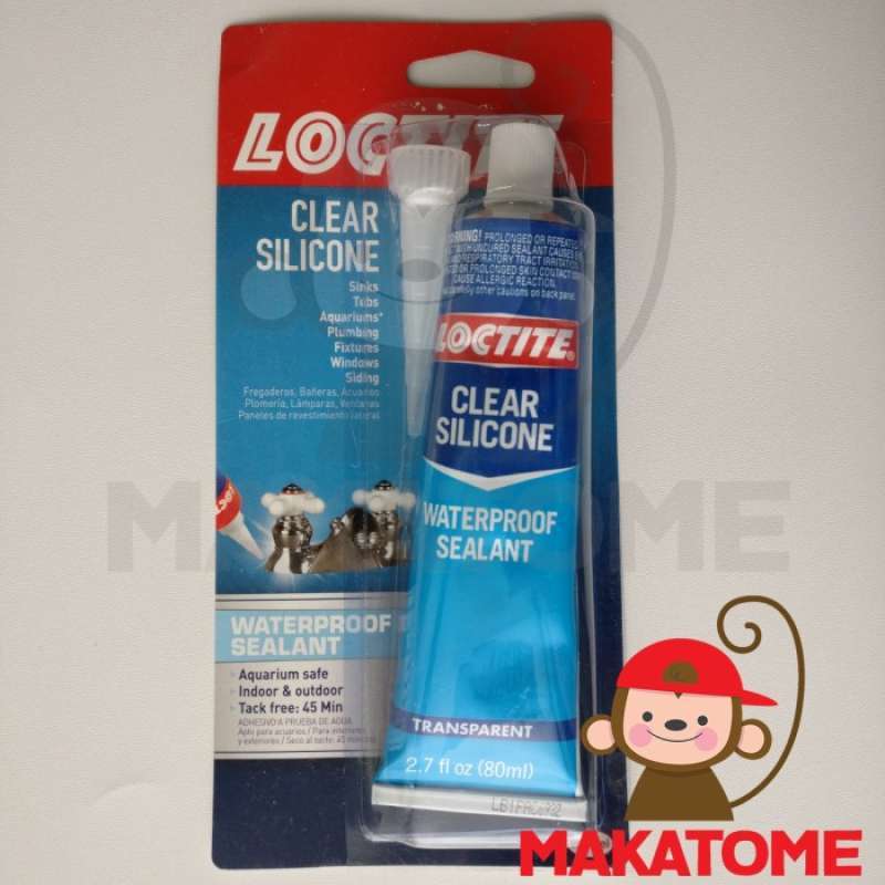 Jual Loctite Clear Silicone Waterproof Sealant 2.7 Oz 80 Ml Transparent