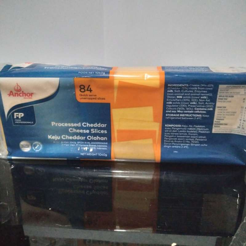 Promo (28 Pcs) Anchor Red Cheddar Slice/cheese Repack Diskon 23% Di