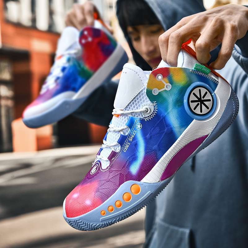 WOLF Sepatu Cowok Cewek 8896 Keren Empuk Anti Licin Anti Slip Sepatu Basket Pria High Quality Kece Model Terbaru