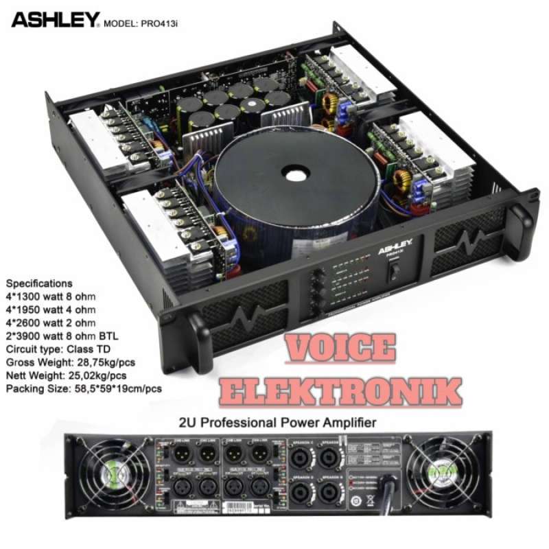 Jual Power Ashley Pro 413i Original Power Amplifier 4 Channel Class Td