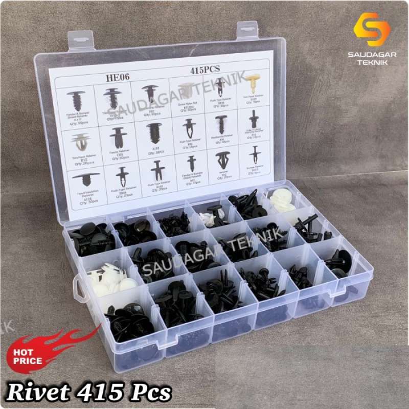 Jual Baut Rivet Mobil Motor Universal Set Klip Panel Body Dashboard ...