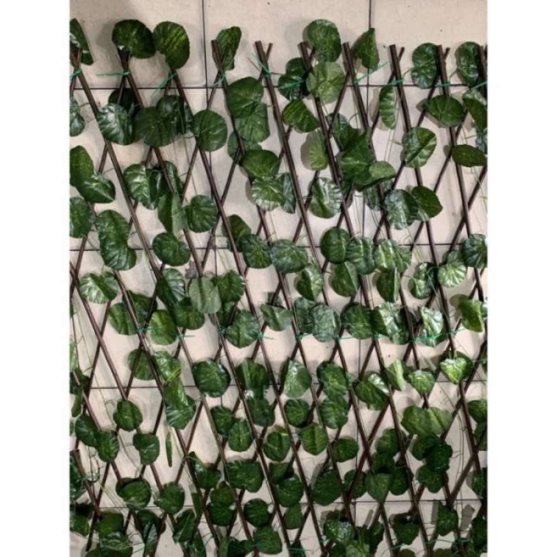 Promo Pagar Ranting Kayu+daun Rambat Tinggi 120cm.lebar Dibentangkan 2