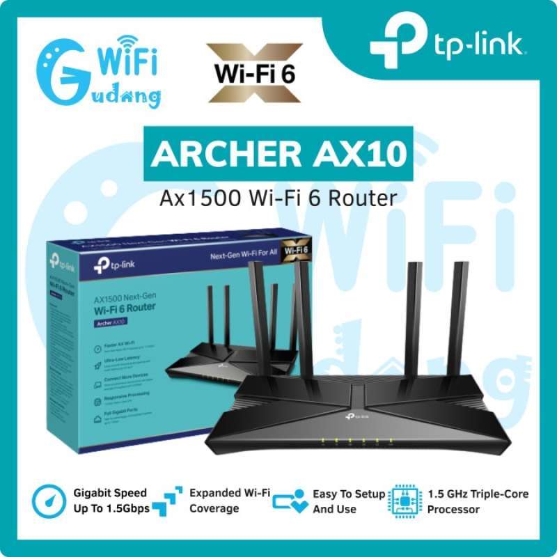 Promo Archer Ax10 Ax1500 Wi-fi 6 Router Gigabit Ports Diskon 23% Di ...