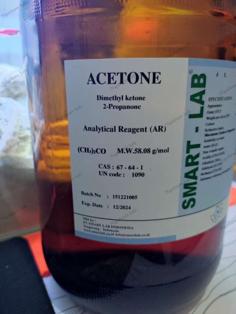 Jual Asetone/acetone Pro Analis,smart Lab A-1005 4l/aseton Analis Di ...