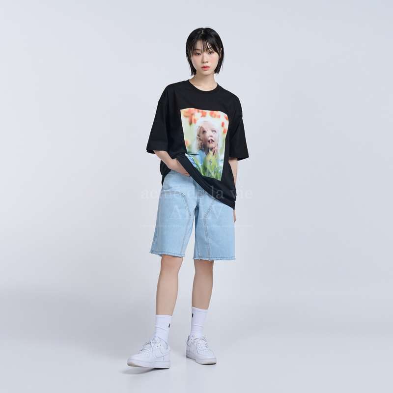 Tシャツ・カットソー ACME DE LA VIE BABY FACE FLOWER GARDEN GIRL SHORT SL 4BUK087 Acme De La Vie ADLV Baby Face Flower Garden Girl T-shirt
