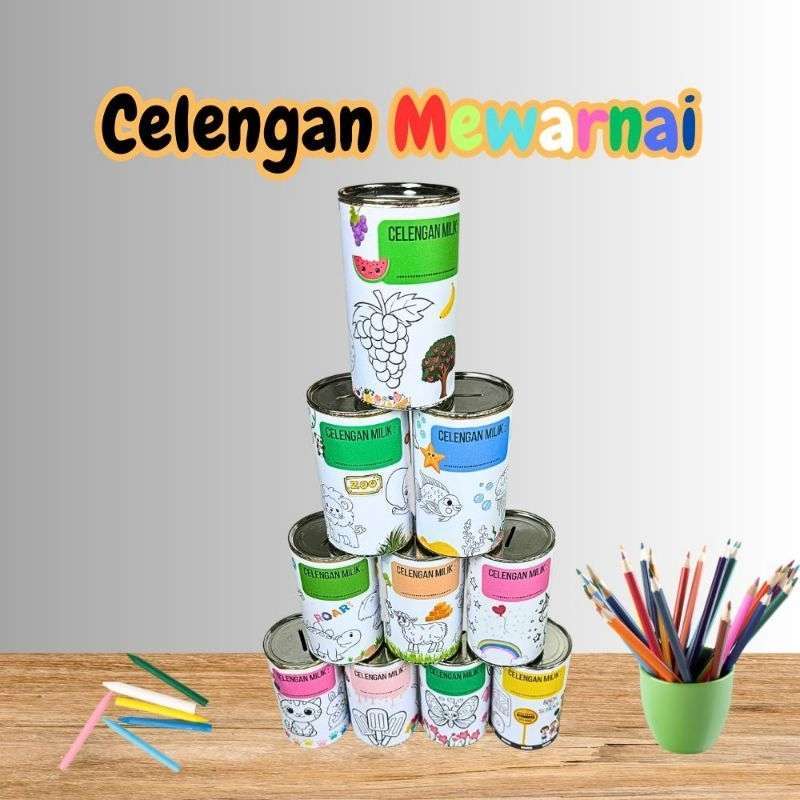 Jual Souvenir Celengan Lukis Warna Bisa Custom Gambar Souvenir Ulang