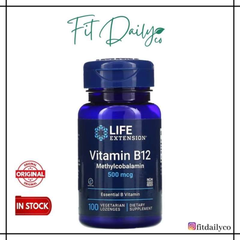 Promo Life Extension B12 500 Mcg Methylcobalamin 100 Veg Lozenges ...