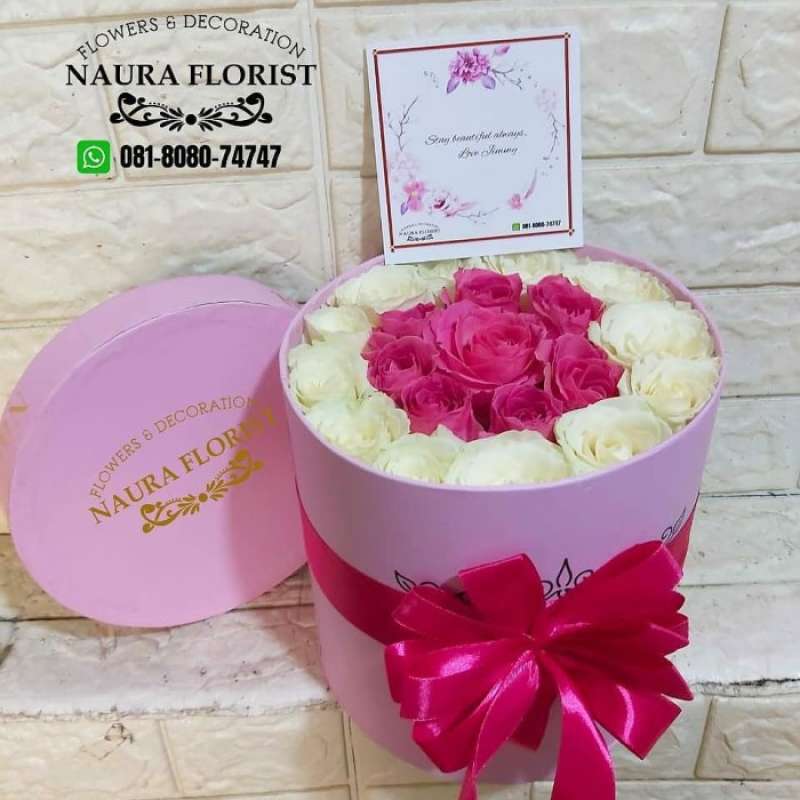 Box Bunga Mawar Promo Flower Box/bloom Box/bunga Box /kado Bunga /mawar Orange Box 02 ...