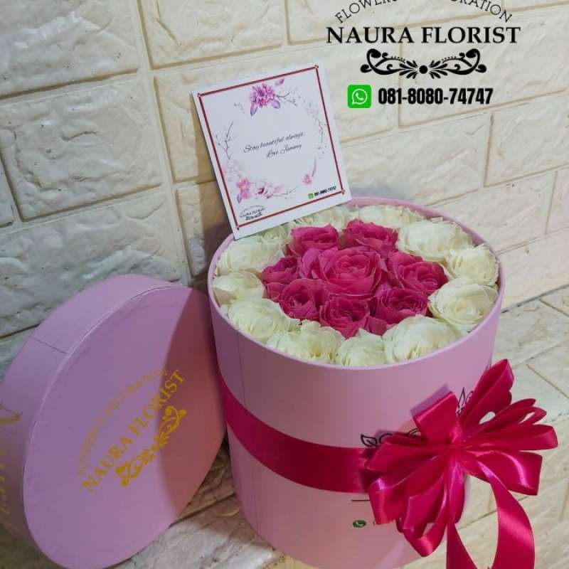Box Bunga Mawar Promo Flower Box/bloom Box/bunga Box /kado Bunga /mawar Orange Box 02 ...