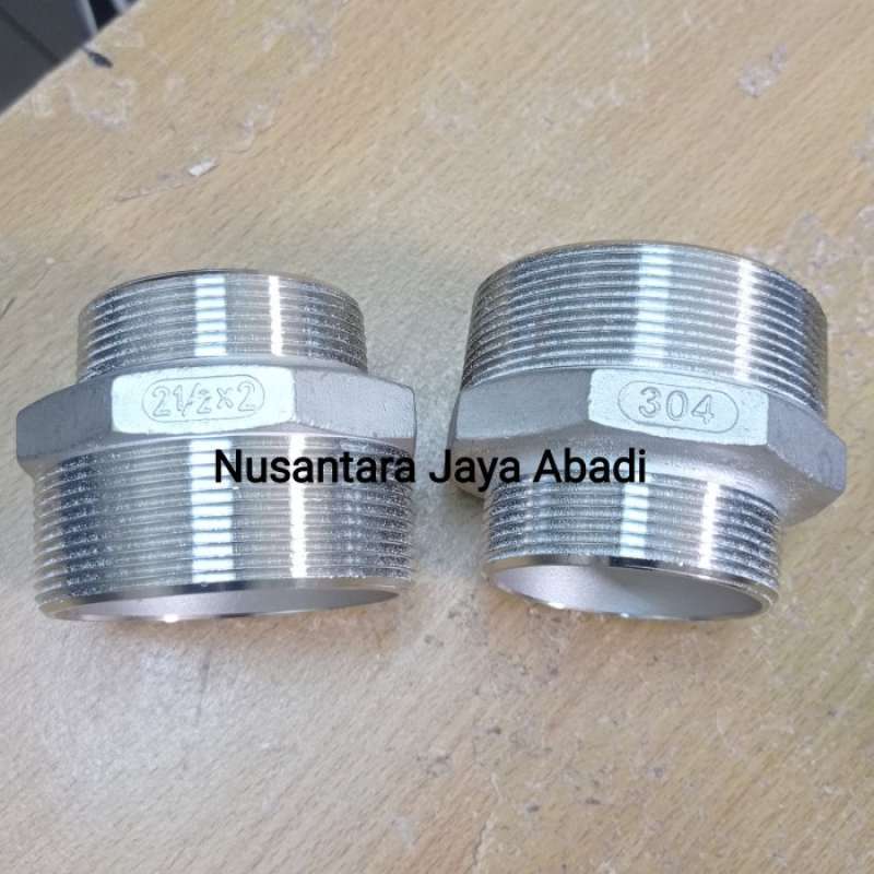 Promo Double Nepel Reducer Stainless 304 2 1/2 X 2 Inchi Diskon 23% Di ...