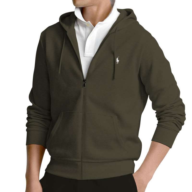 POLO Mens Hoodie Zip Army