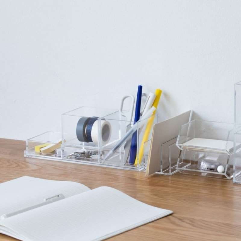 Promo Muji Acrylic Storage Stackable Desktop Box Medium - Kotak ...