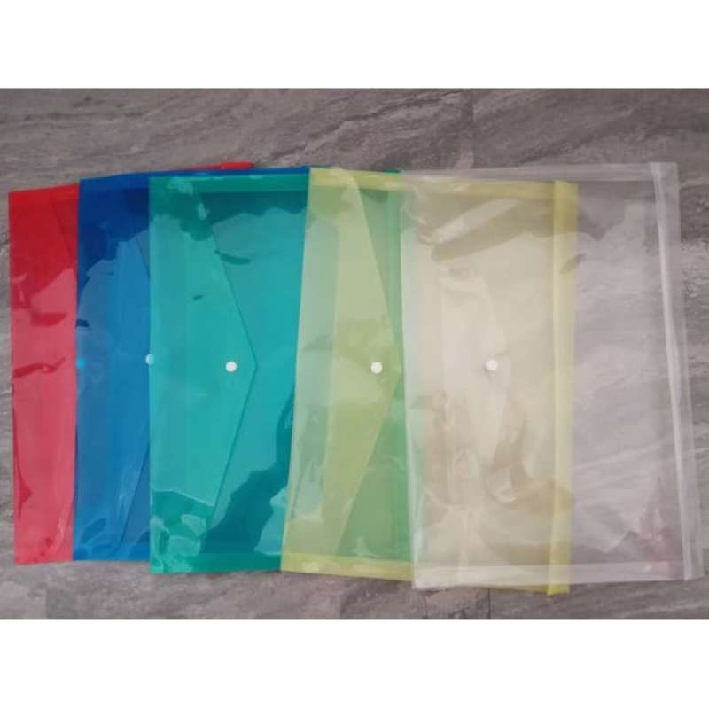 Jual [lusin] Map Plastik Kancing Satu Folio - Micro Murah Di Seller